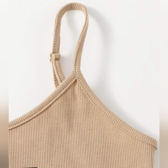 Tank Crop Top Floral Sun Graphic Print Shirt Ribbed Knit Size Medium - Picture 3 of 6